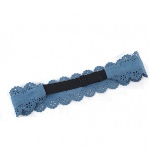 Headbands Wardani- Ultra Suede Laser Cut Headband with Adjustable Elastic - Blue - CD12E4AI243