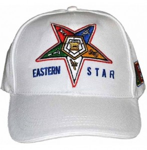 Baseball Caps Order of The Eastern Star Womens Adjustable Cap White - CH12NAFFTQP