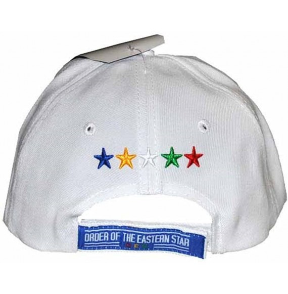 Baseball Caps Order of The Eastern Star Womens Adjustable Cap White - CH12NAFFTQP