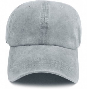 Baseball Caps Classic Unisex Baseball Cap Adjustable Washed Dyed Cotton Ball Hat - Grey - CZ183D9H6YM