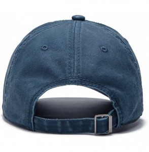 Baseball Caps Men Women Plain Cotton Adjustable Washed Twill Low Profile Baseball Cap Hat(A1008) - Navy - C7194EM6TDX