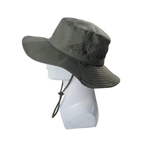 Sun Hats Packable Perfect Fishing Gardening - Olive Green -Polyester - C118GHE894N