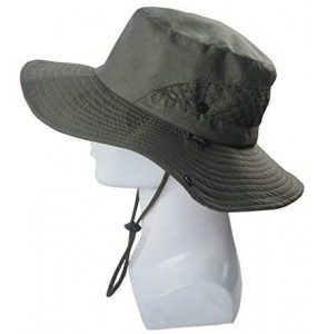 Sun Hats Packable Perfect Fishing Gardening - Olive Green -Polyester - C118GHE894N