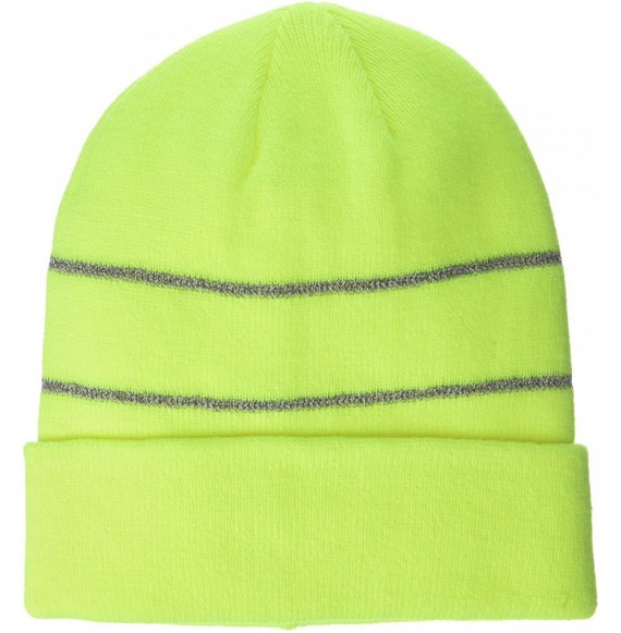 Skullies & Beanies Men's Clm-al-ba535-reflective Beanie (6 Pk) - Neon Green - C718GZDOWSZ