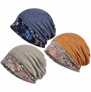 Skullies & Beanies Beanies Chemo Headwear Skull Cap Knitted hat Scarf for Womens - 3pack-b - CA18LWOHMM3