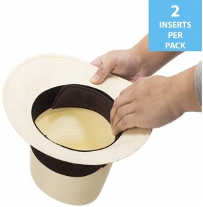 Fedoras Sweat Guard Protective Reducer Insert Pad Panama Straw Hats - Brown - CU18O04E8C6