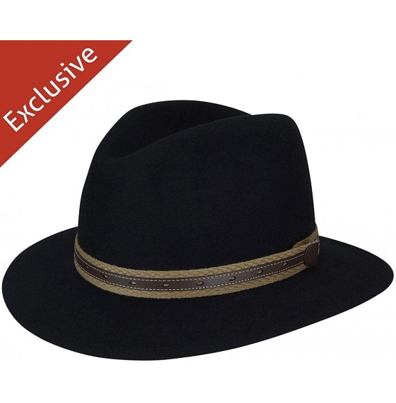 Fedoras Hats.com Quest Safari Fedora - Exclusive Black- XX-Large - CJ18O54A5TM