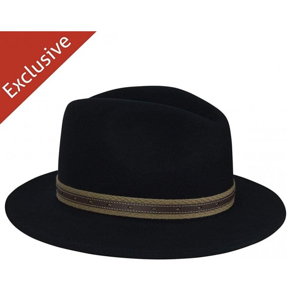 Fedoras Hats.com Quest Safari Fedora - Exclusive Black- XX-Large - CJ18O54A5TM