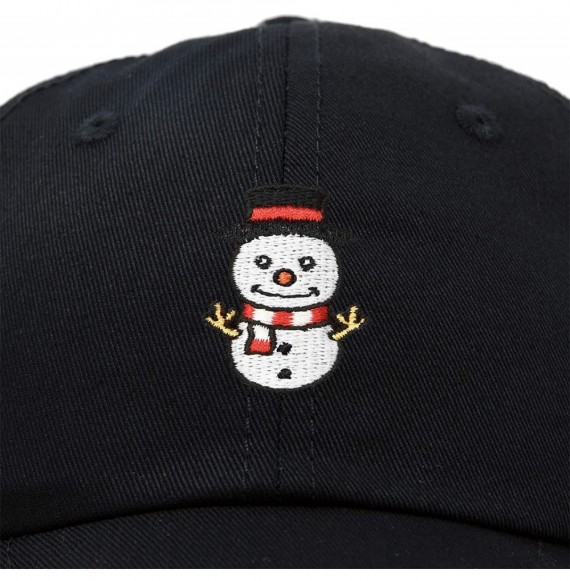 Baseball Caps Cute Snowman Hat Ladies Womens Baseball Cap - Black - CW18ZYDZCYN
