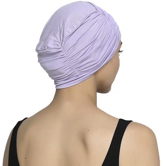 Skullies & Beanies Bamboo Fashion Chemo Cancer Beanie Hats for Woman Ladies Daily Use - Light Purple - CE187NMY42C