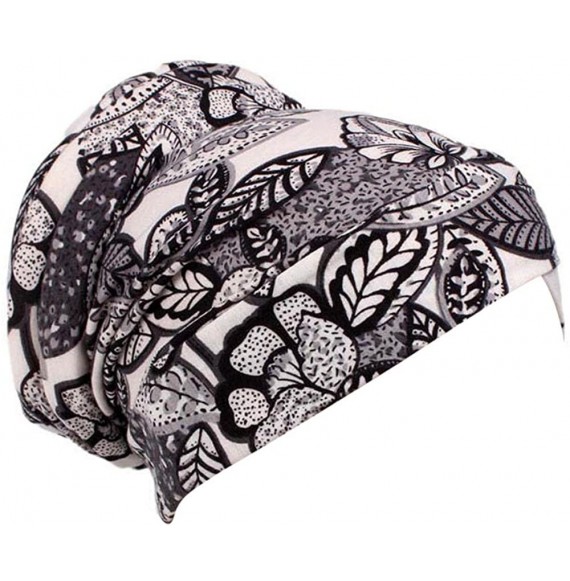 Skullies & Beanies Chemo Floral Beanie Shower Scarf Turban Multifunctional Head Wrap Cap - F - C2185XYTXDR