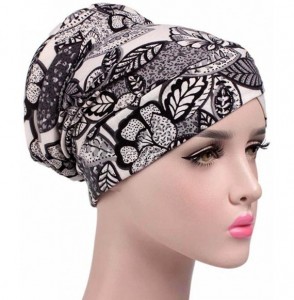 Skullies & Beanies Chemo Floral Beanie Shower Scarf Turban Multifunctional Head Wrap Cap - F - C2185XYTXDR