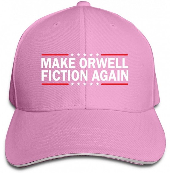 Baseball Caps Make Orwell Fiction Again Trucker Hat Baseball Cap Adjustable Sandwich Hat - Pink37 - CC18YOHS8H9