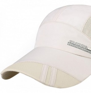 Baseball Caps Men's Summer Outdoor Sport Baseball Cap Mesh Hat Running Visor Sun Caps - Navy Blue-1 - CW18RSHU6AQ