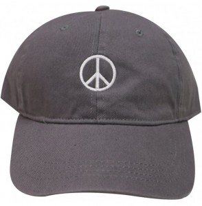 Baseball Caps Peace Sign Cotton Baseball Dad Cap - Dark Grey - CL17Z2NOEUQ