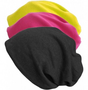 Skullies & Beanies Men's Women's Soft Slouchy Beanie Cap Pack of 3 - Pack C - C212NESNCCW