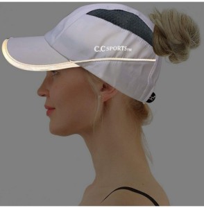 Baseball Caps Sports Active Ponytail Messy Buns Ponycaps Baseball Visor Cap Dad Hat - White/Gray - CT1959YD7ZE