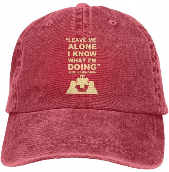 Baseball Caps Kimi Raikkonen Leave Me Alone I Know What I'm Doing Baseball Cowboy Hat Black - Red - CZ18RKZAIGQ