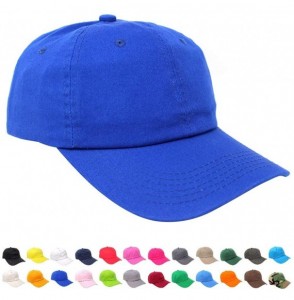 Baseball Caps Wholesale 12-Pack Baseball Cap Adjustable Size Plain Blank All Cotton Solid Color dad Hat - Royal - CS195S0X0HM