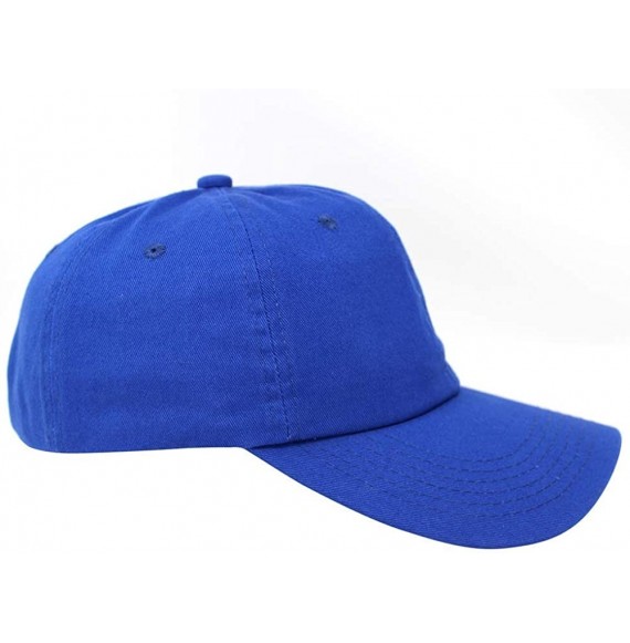 Baseball Caps Wholesale 12-Pack Baseball Cap Adjustable Size Plain Blank All Cotton Solid Color dad Hat - Royal - CS195S0X0HM