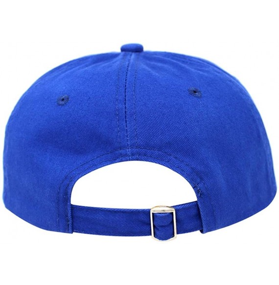 Baseball Caps Wholesale 12-Pack Baseball Cap Adjustable Size Plain Blank All Cotton Solid Color dad Hat - Royal - CS195S0X0HM