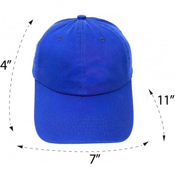 Baseball Caps Wholesale 12-Pack Baseball Cap Adjustable Size Plain Blank All Cotton Solid Color dad Hat - Royal - CS195S0X0HM