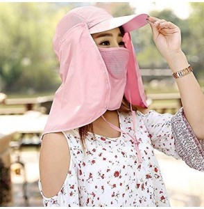 Sun Hats Outdoor UPF 50+ UV Sun Protection Waterproof Breathable Face Neck Flap Cover Folding Sun Hat for Men/Women - Pink - ...