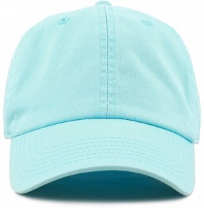 Baseball Caps Unisex Blank Washed Low Profile Cotton & Denim & Tie Dye Dad Hat Baseball Cap - Aqua - C718HYW4OWX