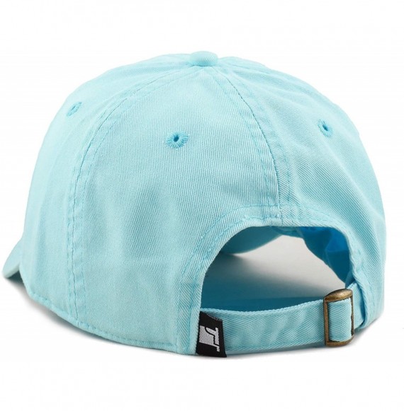 Baseball Caps Unisex Blank Washed Low Profile Cotton & Denim & Tie Dye Dad Hat Baseball Cap - Aqua - C718HYW4OWX