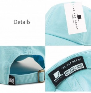 Baseball Caps Unisex Blank Washed Low Profile Cotton & Denim & Tie Dye Dad Hat Baseball Cap - Aqua - C718HYW4OWX