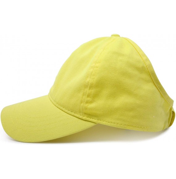 Baseball Caps Ladies Ponytail Cap Womens Half Visor with Adjustable Elastic Band - Minion Yellow - CW120KN5O3B