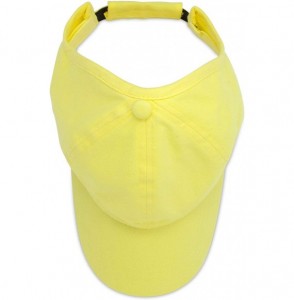 Baseball Caps Ladies Ponytail Cap Womens Half Visor with Adjustable Elastic Band - Minion Yellow - CW120KN5O3B