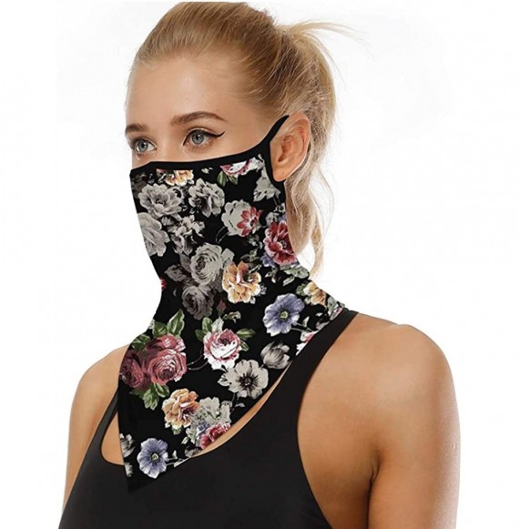 Balaclavas Face Bandana Ear Loops Face Balaclava Men Women Neck Gaiters for Dust Wind Motorcycle - 9a37 - C3198N4HZ5D