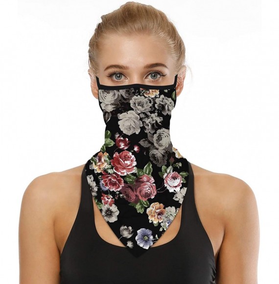 Balaclavas Face Bandana Ear Loops Face Balaclava Men Women Neck Gaiters for Dust Wind Motorcycle - 9a37 - C3198N4HZ5D