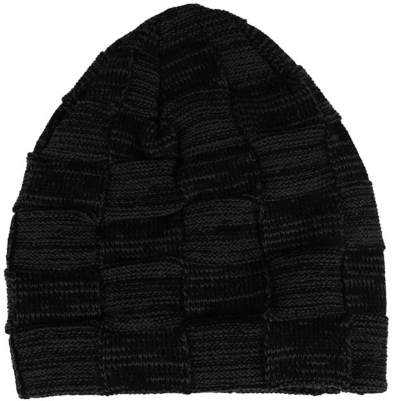 Skullies & Beanies Winter Beanie Hats for Men with Thick Fleece Lined- Warm Stretch Knitted Skull Hats Chunky Slouchy Winter ...