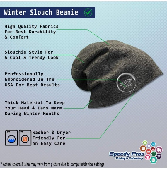 Skullies & Beanies Slouchy Beanie for Men & Women Philippines Flag Embroidery Skull Cap Hats 1 Size - Dark Grey - CP18ZDO7K7S