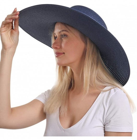 Sun Hats Foldable Women Beach Hat Sun Hat - 2020 - Navy - CZ194MGSY2H