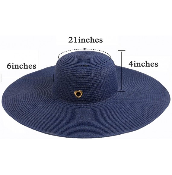 Sun Hats Foldable Women Beach Hat Sun Hat - 2020 - Navy - CZ194MGSY2H