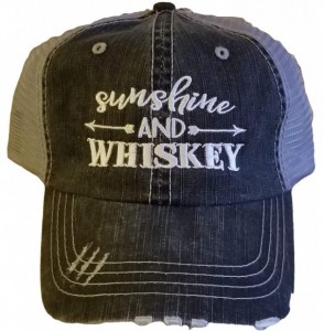 Baseball Caps Sunshine and Whiskey Low Profile Black/Gray Women Cap - CZ18NQ0G4TO