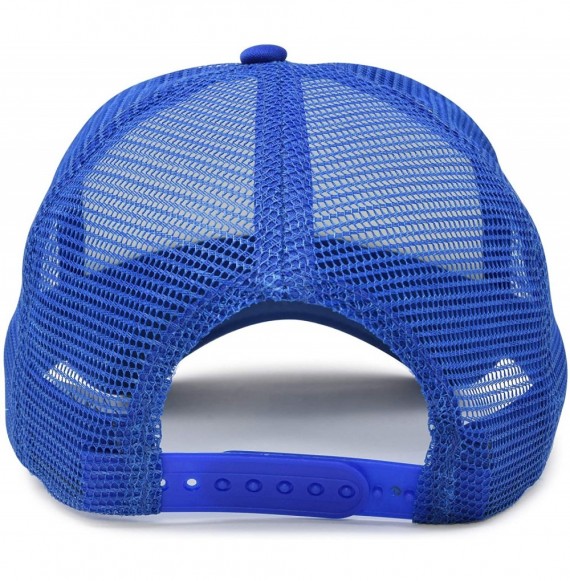 Baseball Caps Two Tone Trucker Hat Summer Mesh Cap with Adjustable Snapback Strap - Royal Blue - CH119N21O0N