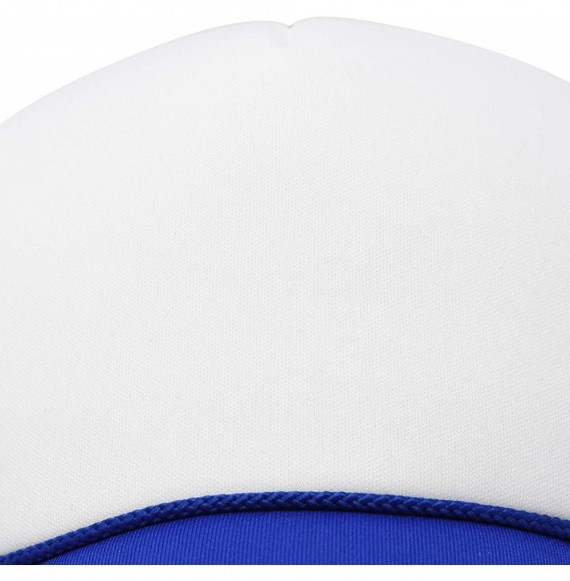 Baseball Caps Two Tone Trucker Hat Summer Mesh Cap with Adjustable Snapback Strap - Royal Blue - CH119N21O0N