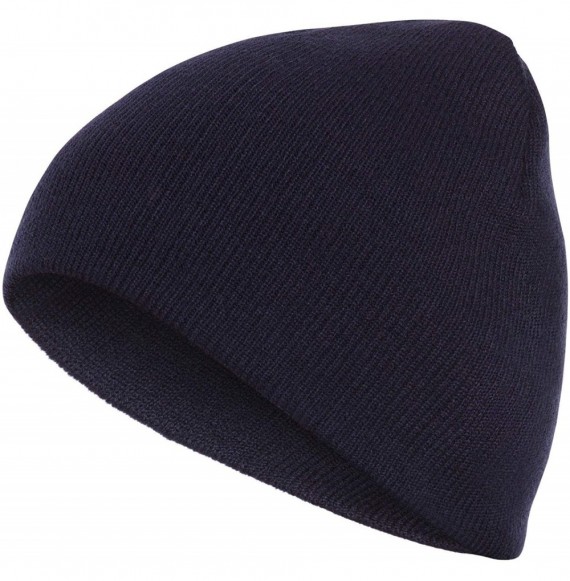 Skullies & Beanies Beanies Hats Caps Short Uncuffed Knit Soft Warm Winter for Men Women - Navy - C218KRCCUG2