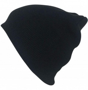 Skullies & Beanies Beanies Hats Caps Short Uncuffed Knit Soft Warm Winter for Men Women - Navy - C218KRCCUG2