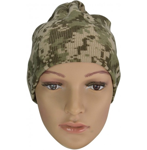 Skullies & Beanies Beanie Cap 8" Hat (Digital Camouflage) - C411FXUN12X