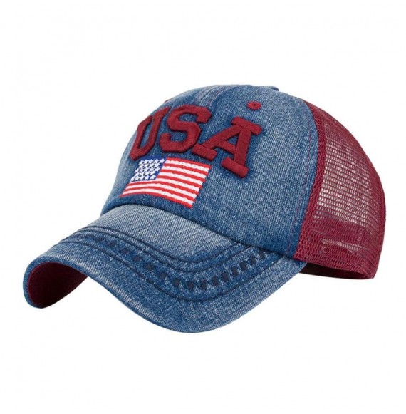 Baseball Caps Clearance Todaies American Baseball Snapback - Red - C4188ZZH93Q