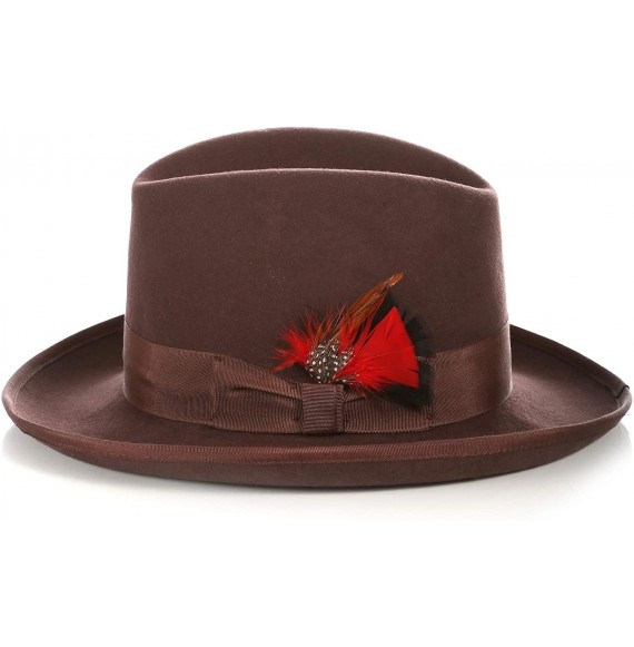 Fedoras Premium Godfather Hat - Brown - CT12BPOU3J9