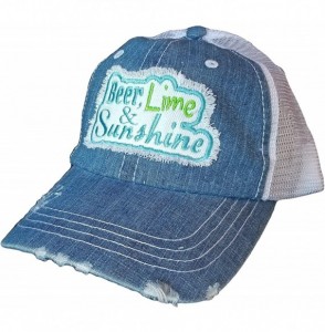 Baseball Caps Beer Lime and Sunshine- Low Profile Distressed Cap- Women's Cap - CO18NKKTQ0Y