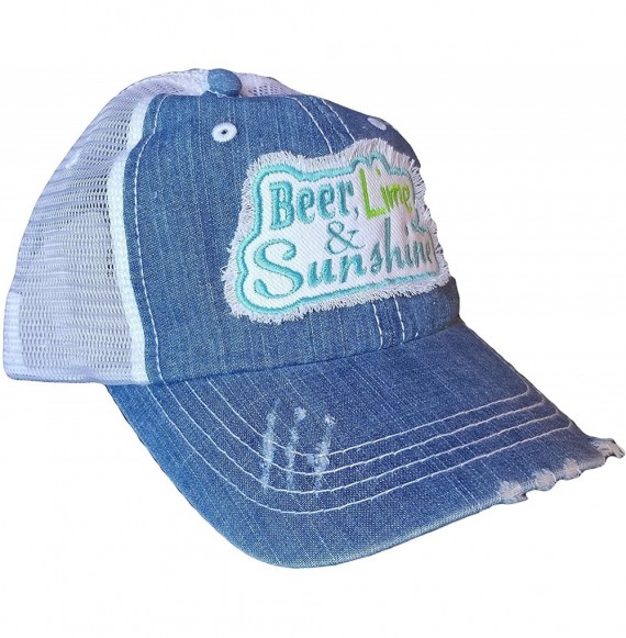 Baseball Caps Beer Lime and Sunshine- Low Profile Distressed Cap- Women's Cap - CO18NKKTQ0Y