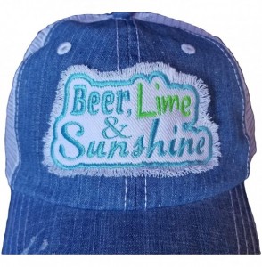 Baseball Caps Beer Lime and Sunshine- Low Profile Distressed Cap- Women's Cap - CO18NKKTQ0Y