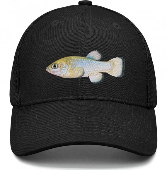 Baseball Caps Unisex Duck Tongue Hat Oklahoma Flag Adjustable Dad Sandwich Mesh Cap - Wildlife Desert Pupfish - CP18UMM8EGT